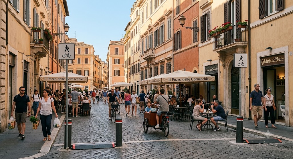 strada pedonalizzazione città